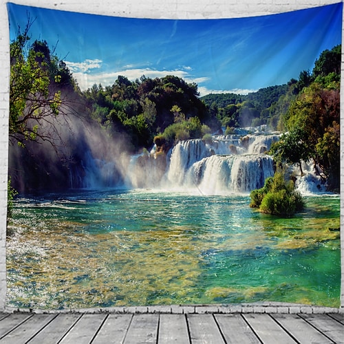 

Beautiful And Spectacular Waterfall Scenery Pattern Tapestry Wall Hanging Tapestry Wall Carpet Wall Art Wall Decoration Tapestry Wall Decoration