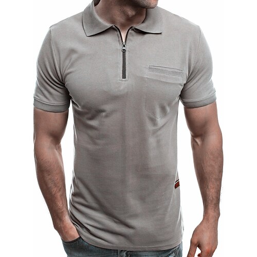 

Men's T shirt Hiking Tee shirt Golf Shirt Short Sleeve Tee Tshirt Sweatshirt Top Outdoor Quick Dry Lightweight Breathable Sweat wicking Spring Summer Solid Color Navy White Red Hunting Fishing