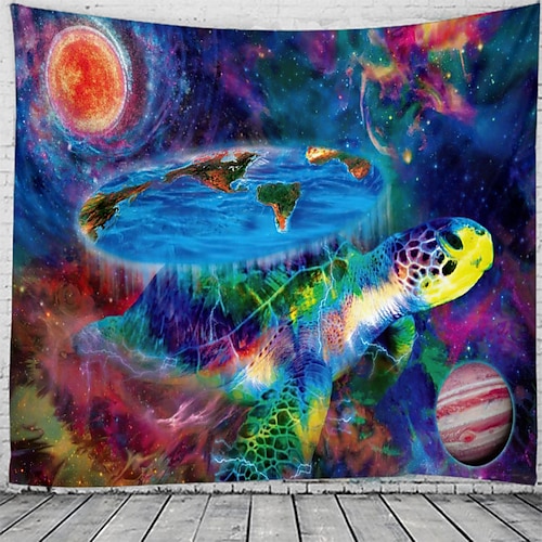 

Psychedelic Abstract Wall Tapestry Art Decor Blanket Curtain Hanging Home Bedroom Living Room Decoration Polyester Universe Galaxy Turtle