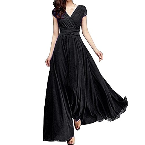 

A-Line Empire Minimalist Wedding Guest Engagement Dress V Neck Short Sleeve Floor Length Chiffon with Pure Color 2022