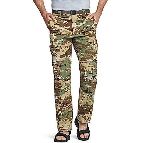 

Men's Hiking Pants Trousers Military Outdoor Ripstop Pants / Trousers Bottoms CP Dark night camouflage Work Fishing Climbing S M L XL XXL