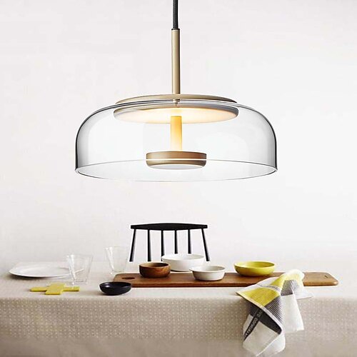 

23 cm Single Design Pendant Light Glass Geometrical Painted Finishes Nordic Style Generic