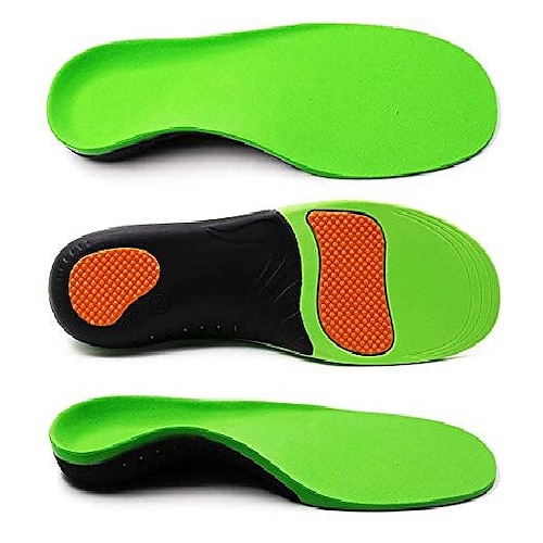 

plantar fasciitis inserts, arch support shoe inserts for men and women, orthotic insoles gel pad flat feet insoles (green, m)