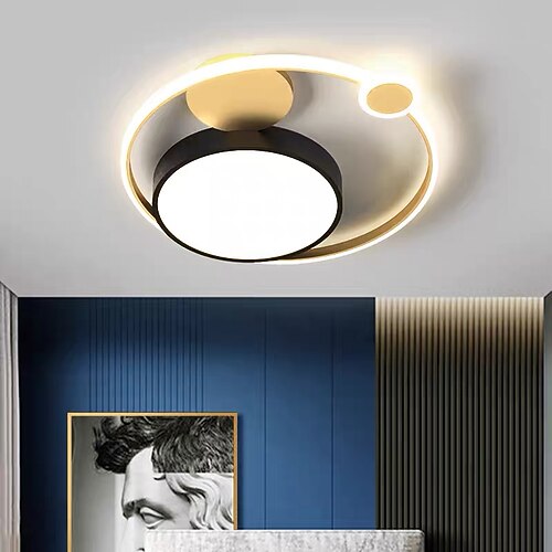 

45cm LED Ceiling Light Modern Nordic Planet Desgin Tricolor Light Flush Mount Lights Metal 110-120V 220-240V