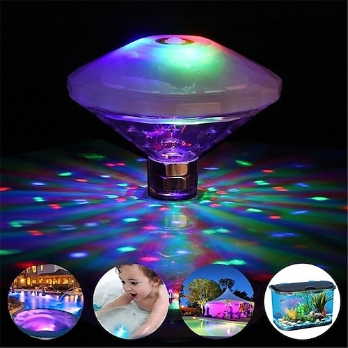 

Outdoor Floating Underwater Light Waterproof RGB Submersible LED Glow Show Swimming Pool Hot Tub Spa Lamp Baby Bath Light IP68 AAA Battery Powered without Battery