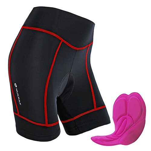 

Nuckily Women's Cycling Shorts Bike Shorts Bike Shorts Padded Shorts / Chamois Mountain Bike MTB Sports 3D Pad Breathable Quick Dry Reflective Strips Red Polyester Clothing Apparel Bike Wear