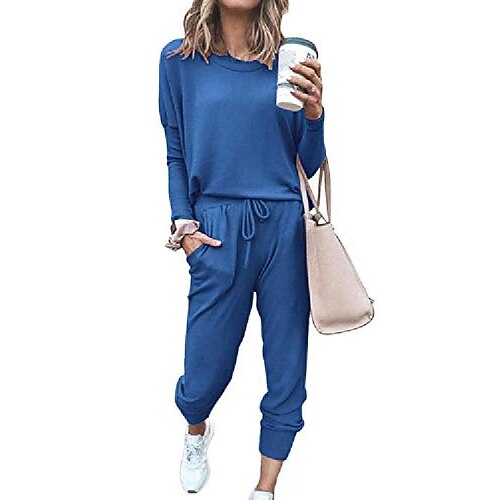 

Women's Jumpsuit Solid Color Basic Regular Fit ArmyGreen Blue Purple S M L