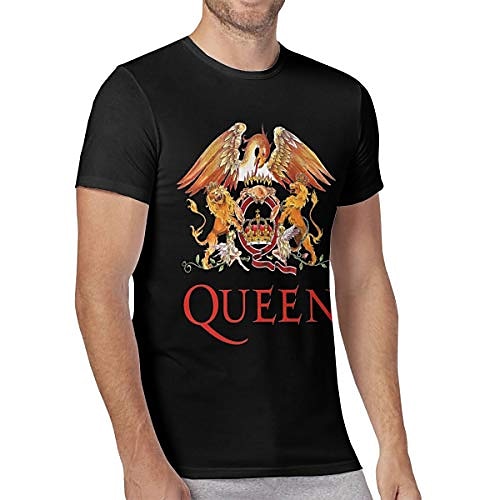 

herre dronning band logo t-shirt sort kortærmet (x-large, mænd dronning)