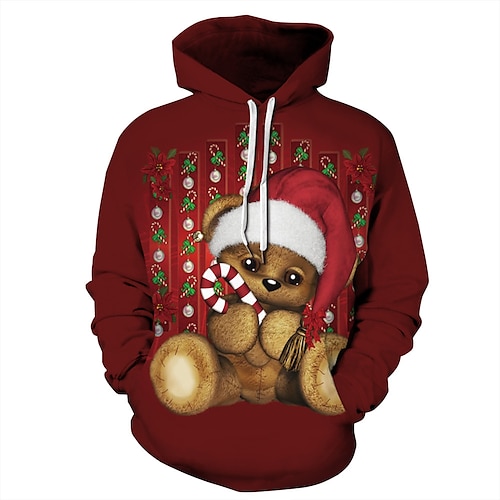 

Inspired by Christmas Christmas Trees Hoodie Cartoon 3D Harajuku Graphic Kawaii Hoodie For Men's Women's Adults' Polyester / Cotton Blend