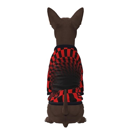 camisa de perro gráfico ilusión óptica impresión 3d exagerada ropa casual / diaria para perros ropa para cachorros ropa para perros traje rojo transpirable
