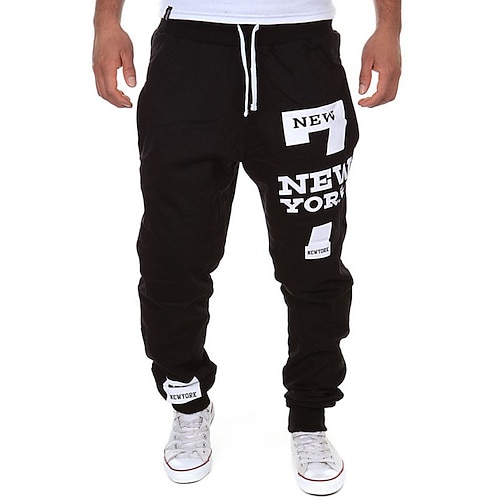 

Men's Sweatpants Joggers Pants Drawstring Cotton Letter Printed Sport Athleisure Pants / Trousers Bottoms Breathable Soft Comfortable Running Everyday Use Athleisure Activewear Exercising General Use