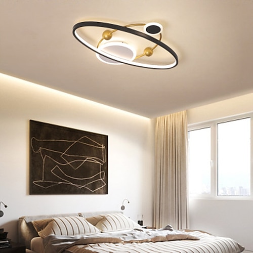 

52cm LED Ceiling Light Modern Planet Nordic Living Room Bedroom Flush Mount Lights Metal Painted Finishes 110-120V 220-240V