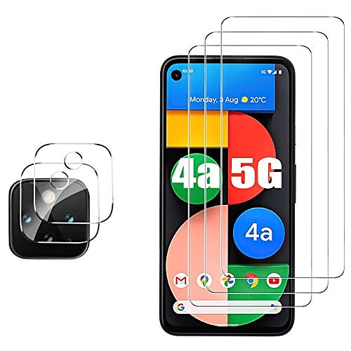 

3-PCS TransparentScreen Protector 2-PCS Camera Lens Protector For Google Pixel 5 Pixel 4 XL Anti-Fingerprint Anti-Scratch Tempered Glass For Google Pixel 4a/ Pixel 4a 5G