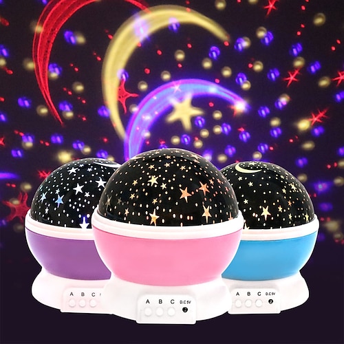 

LED Projector Star Moon Night Light Sky Rotating Night Scape Lighting Christmas Decoration Lamp for Children Kids Baby Bedroom Nursery Christmas Gifts