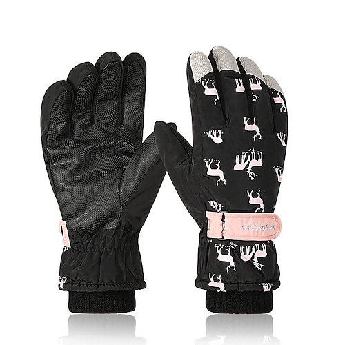 

Ski Gloves Snow Gloves for Women Thermal Warm Waterproof Windproof 100% Coral Fleece Full Finger Gloves Snowsports for Cold Weather Winter Skiing Snowsports Snowboarding