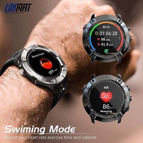 LOKMAT ZEUS Smart Watch 1.3 inch Smartwatch Fitness Running Watch Bluetooth  Pedometer Activity Tracker Sleep Tracker Compatible with Android iOS Men  Women Long Standby Anti-lost Custom Watch Face IP 2022 - US $38.84