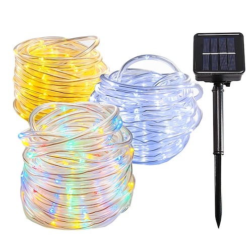 

Outdoor Solar String Light Solar LED Sting Light Outdoor Waterproof 10M 100LEDs Garden Tube Lights LED Strip Fairy Light for Patio Garden Wedding Party Tree Yard Decoration LED Solar Garden Light