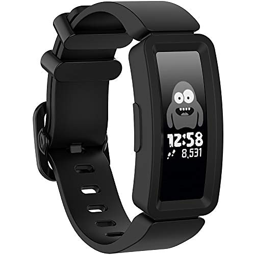 

Compatible with Fitbit Ace 2 Bands for Kids, Boys Girls Soft Silicone Bracelet Accessories Sports Watch Straps Wristbands Replacement Watch Band for Fitbit Ace2 Activity Tracker (Black)