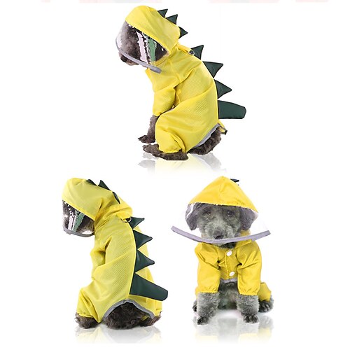 

Dog Rain Coat Solid Colored Basic Casual / Daily Dog Clothes Puppy Clothes Dog Outfits Waterproof Yellow Red Costume for Girl and Boy Dog Waterproof Material S M L