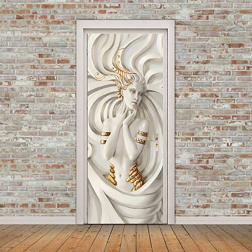 

Self-adhesive Creative Door Sticker Goddess Sculpture Living Room DIY Decoration Home Waterproof Wall Sticker