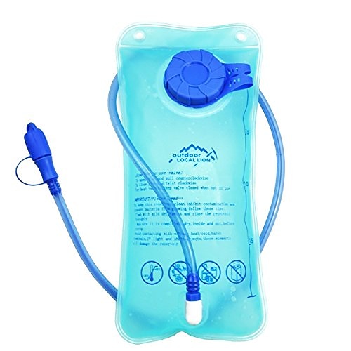 

1l/1.5l/2l hydration bladder insulated water reservoir bag bpa free for hiking biking climbing hunting running(light blue 1l)