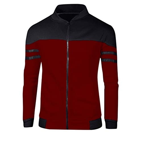 

Men's Jacket Hoodie Jacket Daily Wear Jacket Outerwear Navy Wine Blue