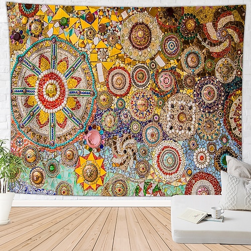 

mandala boêmio parede tapeçaria arte decoração cobertor cortina piquenique toalha de mesa pendurada casa quarto sala de estar decoração dormitório boho hippie cores diferentes vistas da beleza