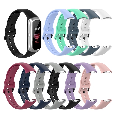 

1 pcs Smart Watch Band for Samsung Galaxy Fit SM-R370 galaxy fit SM-R370 Silicone Smartwatch Strap Soft Elastic Breathable Sport Band Replacement Wristband