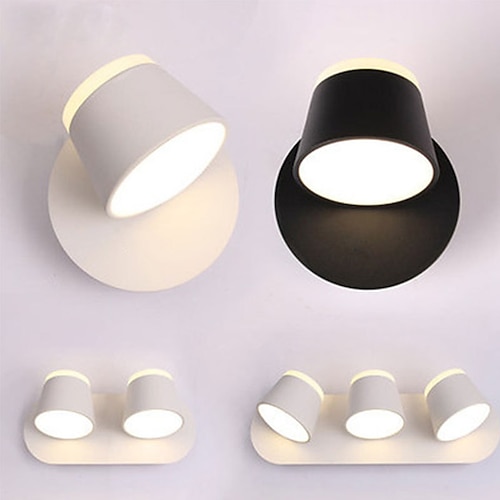 

Double Sided Light-emitting Indoor Wall Light LED Dimmable Rotatable Wall Lamp Nordic Modern Creative Bedroom Bedside Hotel Living Room AC110-240V