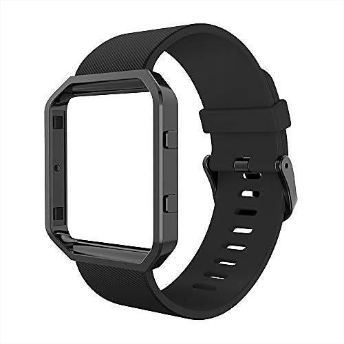 

Smart Watch Band for Fitbit Blaze Silicone Smartwatch Strap Soft Breathable Classic Clasp Sport Band SmartWatch Band with Case Replacement Wristband