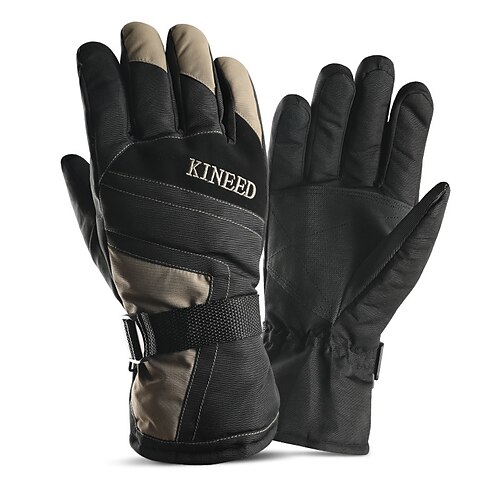 

Ski Gloves Snow Gloves for Men Thermal Warm Waterproof Windproof Polyester / Cotton Full Finger Gloves Snowsports for Cold Weather Winter Skiing Snowsports Snowboarding