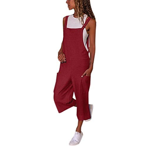 

Women's Overall Solid Color Casual Casual Daily Standard Fit Sleeveless Wine Red Black Gray S M L Summer