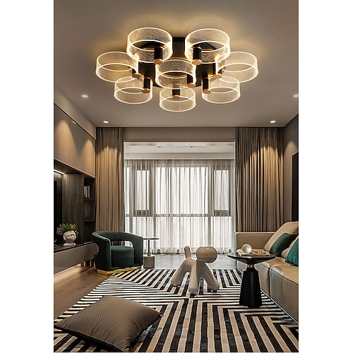 

5/6/8 Heads LED Ceiling Light Modern Nordic Fashion Tricolor Light Flush Mount Lights Metal Painted Finishes 220-240V