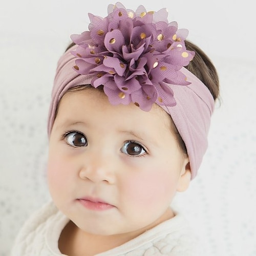 

1pcs Toddler Girls' Sweet Floral Floral Style Hair Accessories Purple / Yellow / Blushing Pink / Headbands