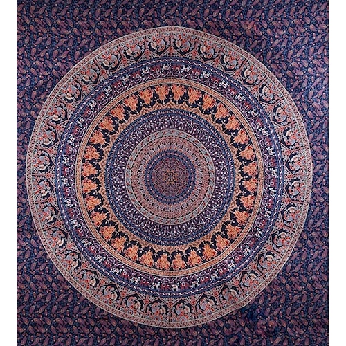 

Wall Tapestry Art Decor Blanket Curtain Hanging Home Bedroom Living Room Dorm Decoration Polyester Indian Mandala Bohemian Psychedelic Floral Flower Lotus