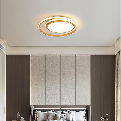 

50cm LED Ceiling Light Modern Nordic Gold Circle Round Design Bedroom Living Room Flush Mount Lights Metal 110-120V 220-240V