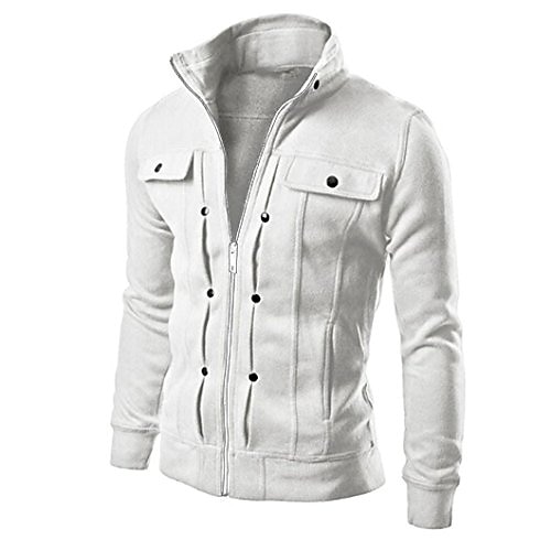 

giacca da uomo slim fit cardigan con risvolto slim fit top fashion bianco