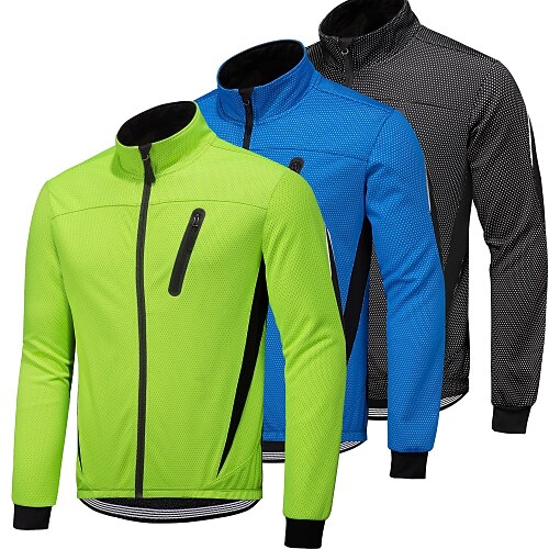 

Men's Softshell Jacket Cycling Jacket Winter Coat Bike Jacket Winter Top Fleece Lining Thermal Warm Windproof Waterproof Breathable Quick Dry Sports Polka Mountain Bike MTB Clothing Bike Wear