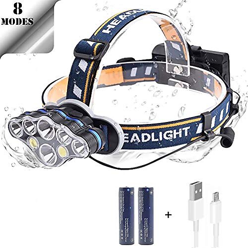 

L-5 Headlamps Waterproof 350 lm LED LED 6 Emitters with Batteries and Chargers Waterproof Portable Adjustable LED Lightweight Easy Carrying Camping / Hiking / Caving Cycling / Bike Hunting 8LED with