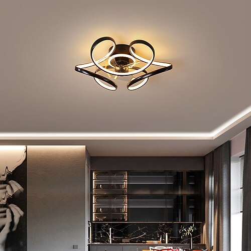 

45/55 cm LED Ceiling Light Modern Nordic Circle Black White Gold Cluster Design Living Room Bedroom Metal Painted Finishes 220-240V