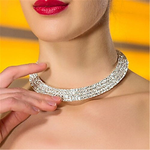 

Torque Synthetic Diamond Zircon Women's Wedding Necklace For Wedding