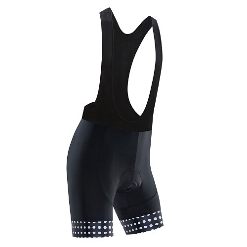 

21Grams Women's Cycling Bib Shorts Cycling Padded Shorts Bike Shorts Bib Shorts Mountain Bike MTB Road Bike Cycling Sports Polka Dot 3D Pad Breathable Quick Dry Moisture Wicking White Black Polyester