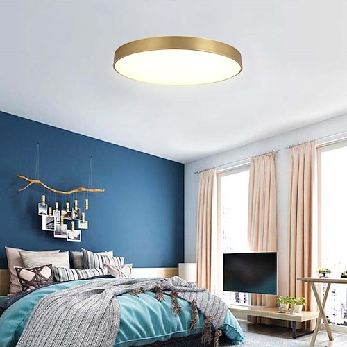 

1-Light 30 cm Flush Mount Lights Metal Electroplated Traditional / Classic 110-120V / 220-240V