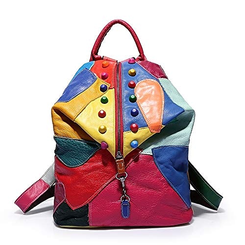 

Women's Backpack School Bag Rucksack Commuter Backpack PU Leather Soft Colorful Casual Traveling Outdoor Screen Color Black