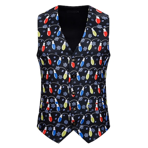 

Santa Claus Cosplay Costume Masquerade Christmas Suits Men's Dailywear Christmas Christmas Carnival Masquerade Adults' Party Christmas Polyester Vest