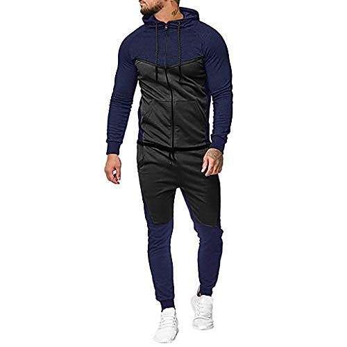

Men's Tracksuit Sweatsuit Jogging Suits ArmyGreen Black Red Navy Blue Gray Sports & Outdoor Cotton Clothing Apparel Hoodies Sweatshirts