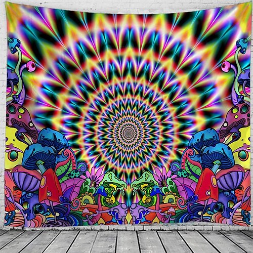 

psykedelisk abstrakt stor væg gobelin kunst dekoration tæppe gardin hængende hjem soveværelse stue dekoration polyester hippie svamp solskin landskab
