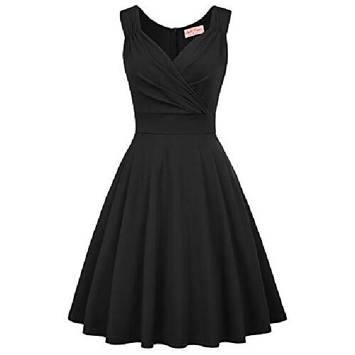 

Women's Party Dress Black Dress Mini Dress Sapphire Navy Green Sleeveless Pure Color Spring Summer Christmas S M L XL XXL