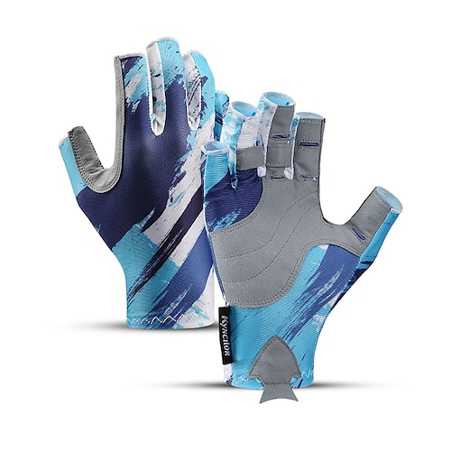 

Winter Gloves Bike Gloves Cycling Gloves Biking Gloves Fingerless Gloves Anti-Slip Windproof Warm Breathable Sports Gloves Mountain Bike MTB Outdoor Exercise Cycling / Bike Blue Grey for Adults'