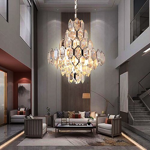 

10-Light 55 cm Chandelier Metal Crystal Electroplated Modern 110-120V / 220-240V